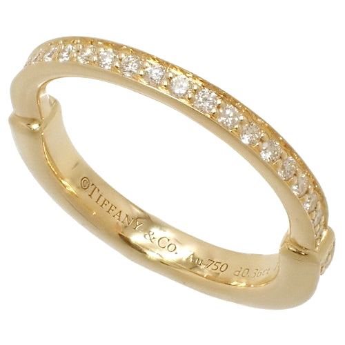 0.36 Tiffany Rock 钻石戒指，72343484（截至 2024 年 10 月），18K 黄金，YG，配饰，珠宝，密镶钻石，尺寸 9 (49)