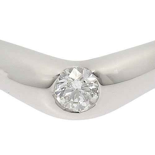 Curved Band Ring, Diamond, Platinum (Pt950), Accessory, Jewelry, 1PD Diamond