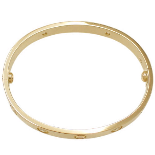 Love ブレスレット クラシックモデル ダイヤモンド4石 ダイヤモンド イエローゴールド K18YG アクセサリー ジュエリー 4PD バングル
