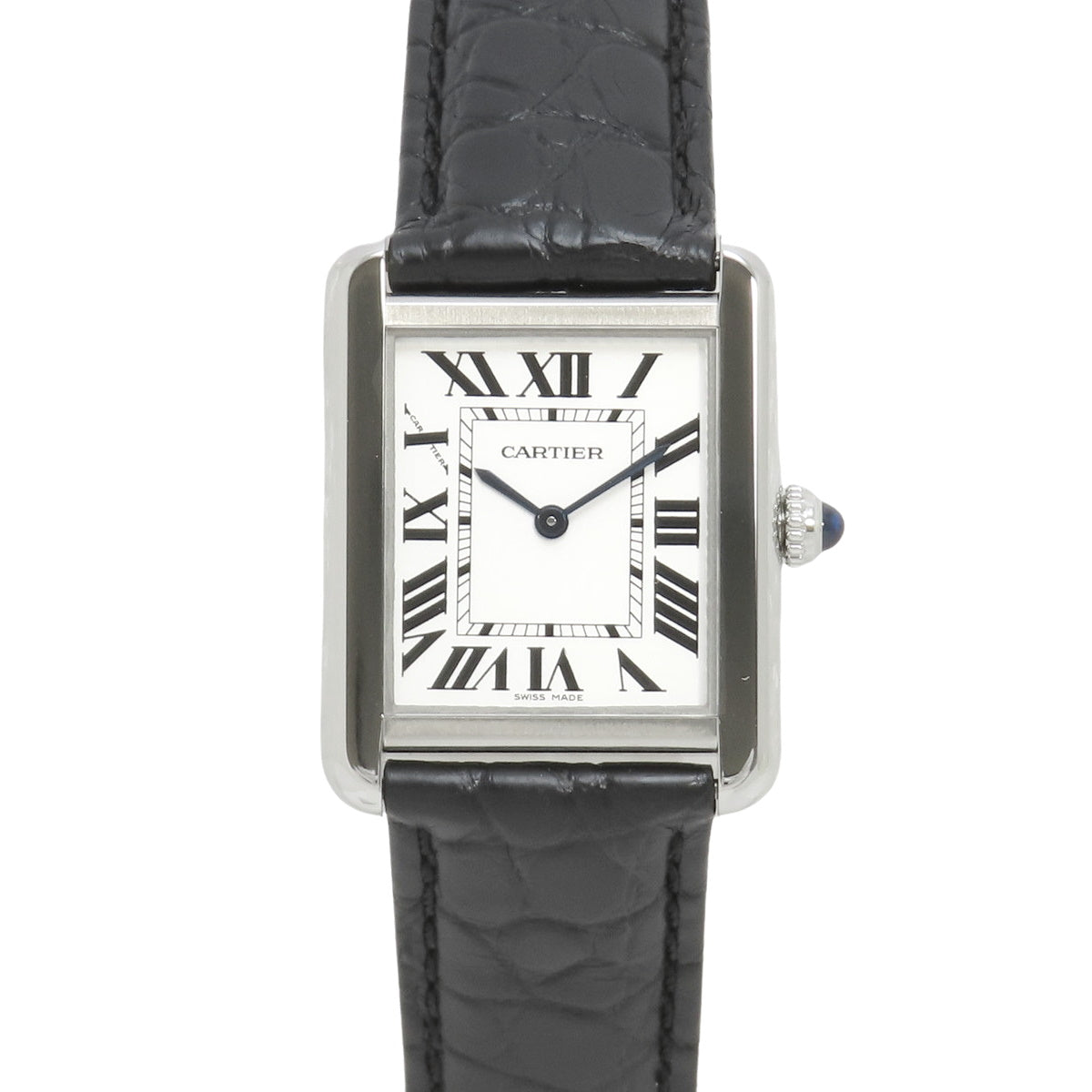 Tank Solo SM WSTA0030 SS Stainless Steel Alligator Quartz Movement White Black [Warranty Included]