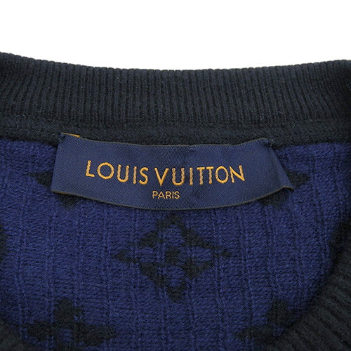 Half and Half Monogram Crew Neck Sweater XL