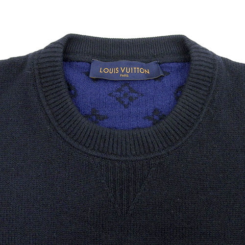 Half and Half Monogram Crew Neck Sweater XL