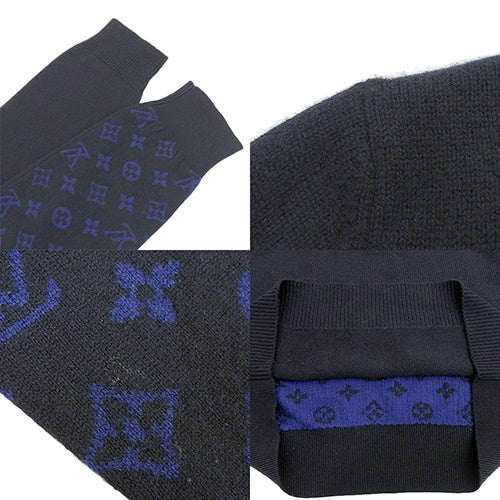 Half and Half Monogram Crew Neck Sweater XL