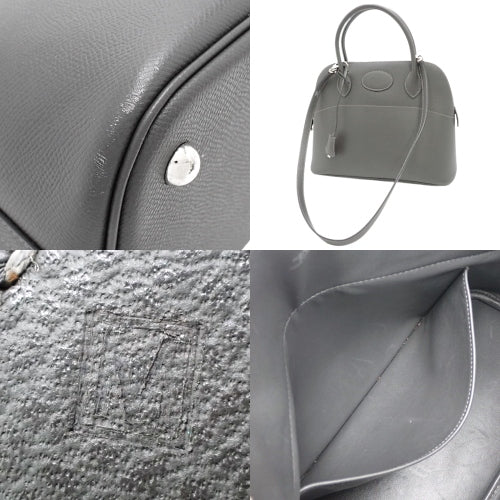 Bollide 31, Epsom calfskin, palladium hardware, graphite, silver hardware, □M stamp.