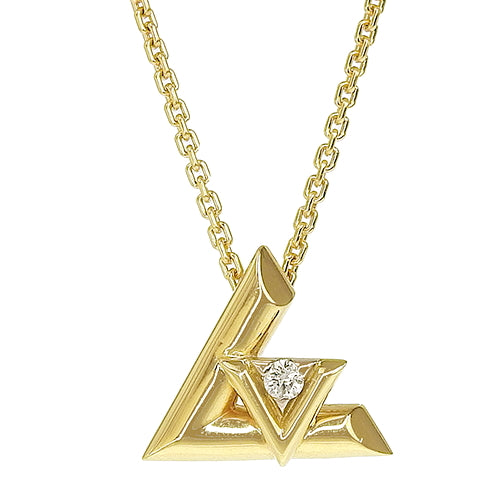 LV Volt One PM Diamond Pendant (Q93805) (Current as of November 2024) 18K Yellow Gold YG Accessory Jewelry Logo Pendant (1PD)