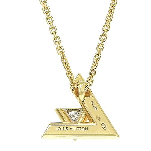 LV Volt One PM Diamond Pendant (Q93805) (Current as of November 2024) 18K Yellow Gold YG Accessory Jewelry Logo Pendant (1PD)
