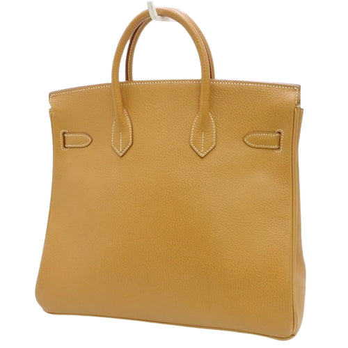 Haute Couture 32 Natural Ardennes Tote Bag with Gold Hardware and E Stamp