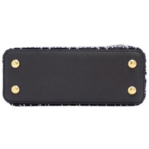 カプシーヌ MINI レザー ビーズ ブラック クリア M25202 2WAY ショルダー 肩掛け 斜め掛け