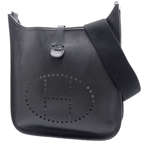 Evelyn 1 PM Epsom leather, palladium hardware, silver hardware, K stamp, shoulder or crossbody bag.