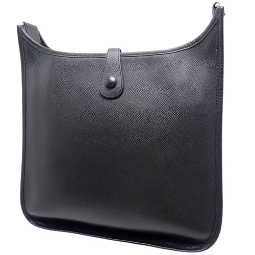 Evelyn 1 PM Epsom leather, palladium hardware, silver hardware, K stamp, shoulder or crossbody bag.