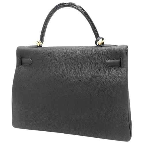 ケリー タッチ 32 (内縫い) トゴ ポロサス ブラック ゴールド金具 D刻印