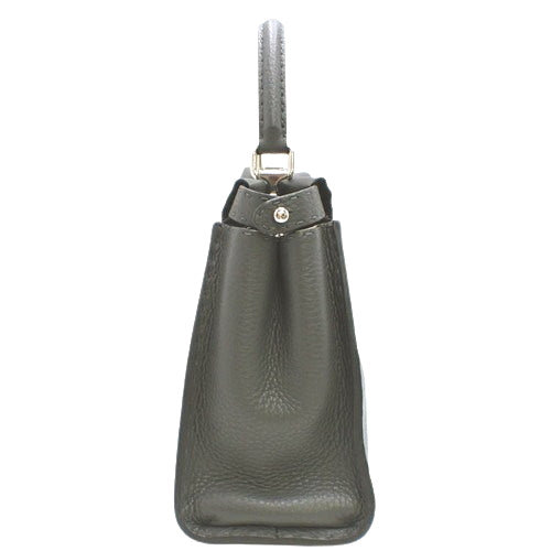 Selleria Peekaboo Regular Shoulder Bag, 2-Way, Calfskin, Asphalt, 8BN290Q0JF0N9A