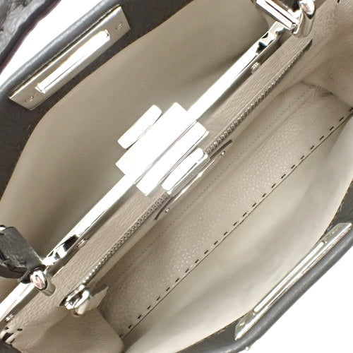 Selleria Peekaboo Regular Shoulder Bag, 2-Way, Calfskin, Asphalt, 8BN290Q0JF0N9A
