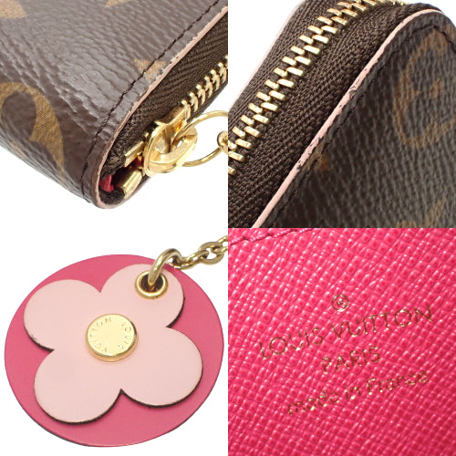 Monogram Zippy Coin Purse, Blooming Flower, Mini Wallet, Card Case, Zip-Around, Flower Charm, Monogram Canvas, M68332