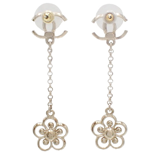 ココマーク パール フラワー スイングピアス メタル(ＧＰ) ラインストーン フェイクパール アクセサリー ジュエリー ぶら下がり 花