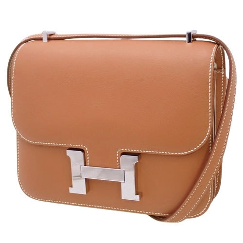 Constance Mini 3 Fauve Barenia, Palladium Hardware, Silver Hardware, B Stamp, Shoulder/Crossbody, Constance 18