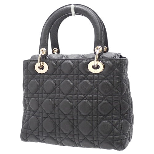 カナージュ レディディオール ミディアムバッグ 2WAY ショルダー 肩掛け 斜め掛け LADY DIOR レザー