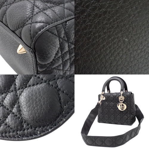 カナージュ レディディオール ミディアムバッグ 2WAY ショルダー 肩掛け 斜め掛け LADY DIOR レザー