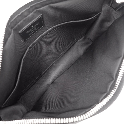 Damier Graphite 3D Trio Messenger Bag, Damier Graphite 3D canvas, black and grey, N50017, shoulder bag, crossbody bag, pouch.