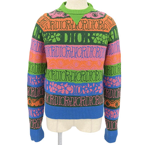 SHAWN STUSSY コラボ ロゴ ニット S クルーネックセーター