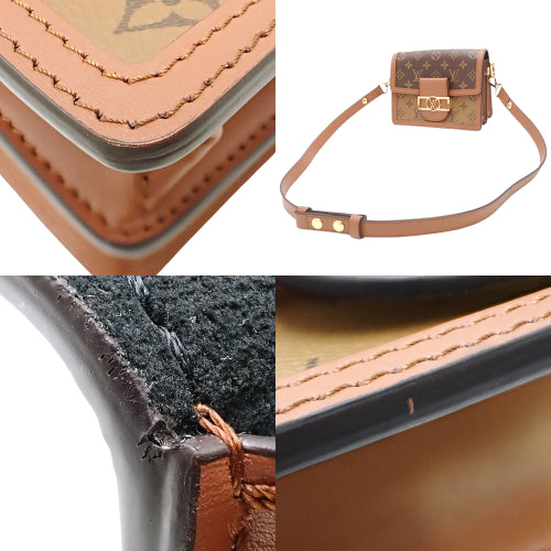 Monogram/Monogram Reverse Dauphine MINI, Monogram canvas, Monogram Reverse canvas, Brown, Camel, M45959 (currently in production as of January 2025), shoulder bag, crossbody bag, clutch.