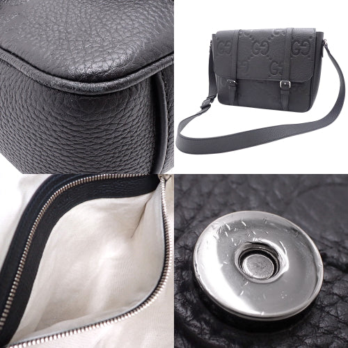 Jumbo GG Medium Messenger Bag, Jumbo GG Leather, Black, 760234 AABY0 1000 (currently available as of January 2025).  Shoulder bag, crossbody bag.