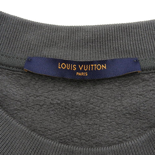 Damier Spread Sweatshirt, Size RM222M, Brushed Fleece, Medium, Cotton