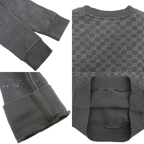 Damier Spread Sweatshirt, Size RM222M, Brushed Fleece, Medium, Cotton