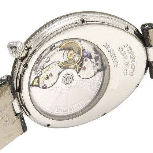 [Warranty included] 8967ST/58/986 Queen of Naples Stainless Steel Crocodile Automatic White