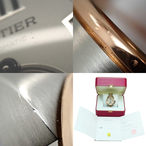 W7100036 カリブル ドゥ カルティエ PG/SS ステンレス 自動巻き シルバー