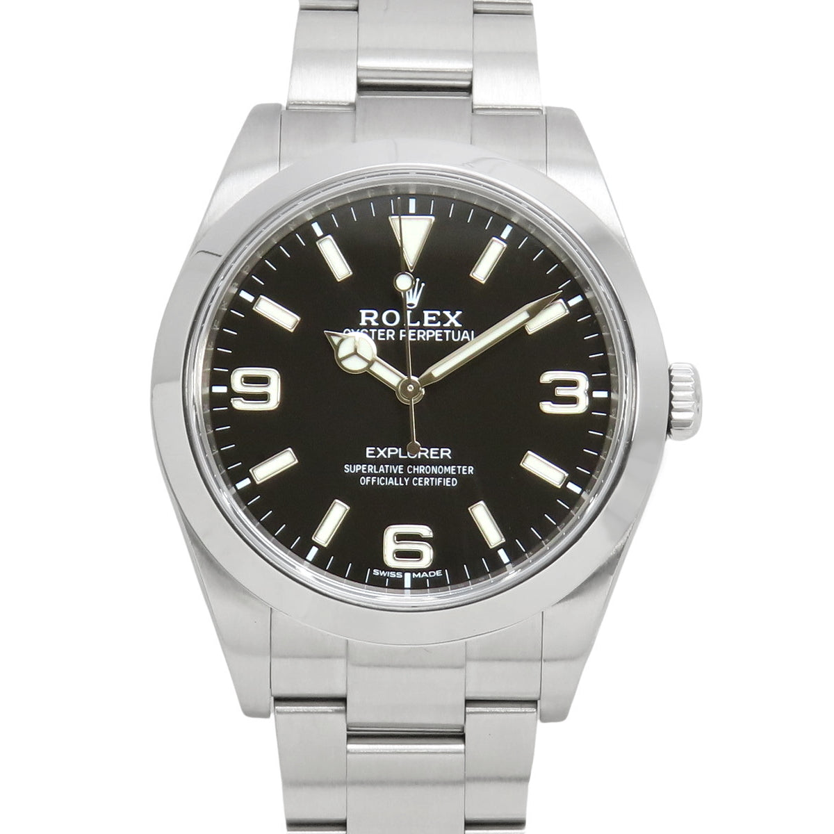 [保修期] 214270 Explorer 1 不锈钢 SS 随机编号自动手表 2019 年 5 月购买 黑色