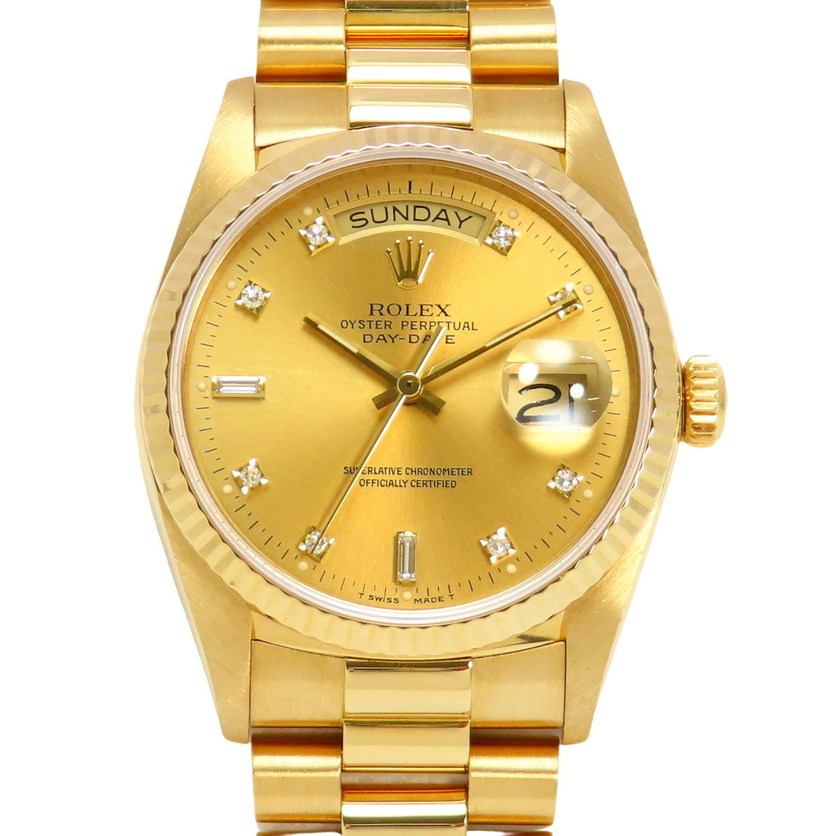 [Warranty included] 18038A Day-Date Yellow Gold YG R serial number (1987-1988) Automatic movement Purchased November 1988 Champagne Gold