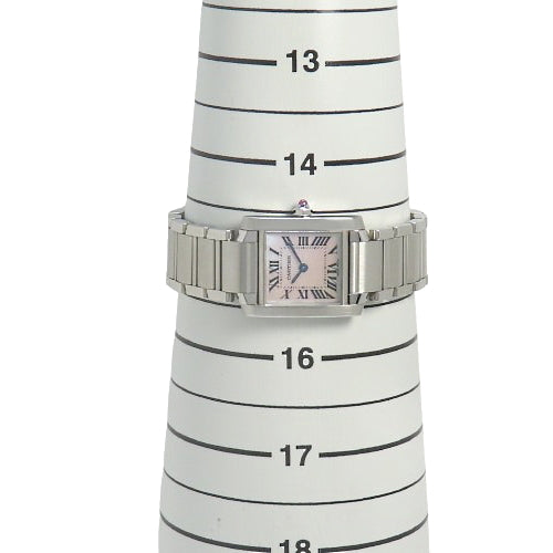 W51028Q3 タンクフランセーズ SM ステンレススチール SS クオーツ ピンク シェル文字盤