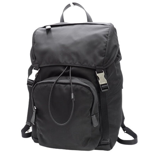 Tessuto Backpack with Triangle Logo, Daypack, Shoulder Bag, Nylon, 2VZ135
