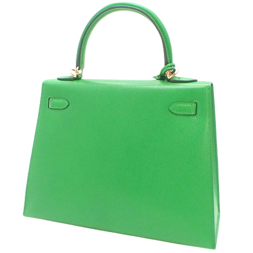 【新品】ケリー 25 (外縫い) シェーブル カクタス ゴールド金具 W刻印
