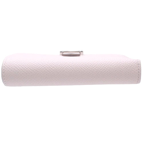 [Unused]  Béarn Combination Wallet, Epsom Calfskin Leather, Palladium Hardware, Mauve Pale, Silver Hardware, W stamped.