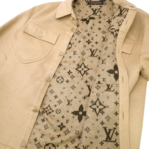 Double Faced Wool Blend Overshirt L RM241Q Monogram