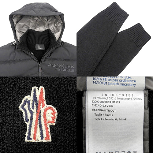 Grenoble Down Jacket L with Knit Sleeves