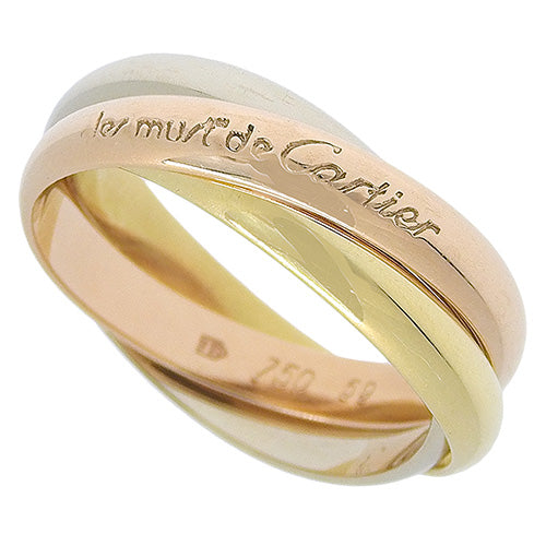 les must de Cartier トリニティ リング イエローゴールド K18YG ピンクゴールド K18PG K18 ホワイトゴールド WG アクセサリー ジュエリー 3連