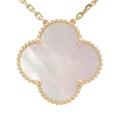 Magic Alhambra Long Necklace, 11 Motifs, Mother of Pearl, Yellow Gold (K18YG), Accessory, Jewelry, Flower.