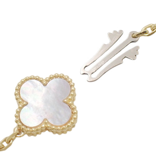Magic Alhambra Long Necklace, 11 Motifs, Mother of Pearl, Yellow Gold (K18YG), Accessory, Jewelry, Flower.