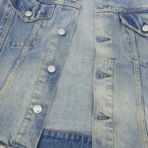 Europa バックプリント デニムジャケット アパレル ファッション 衣類 Gジャン 44 コットン 509533