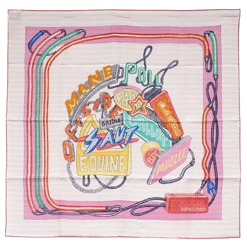 Chevaloscope Neon Pointille シュヴァルスコープ・ネオン ポワンティエ カレ70 シルク ファッション小物 バッグ小物 アパレル
