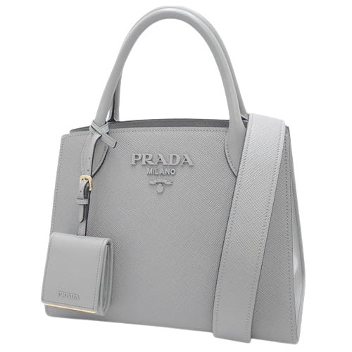 モノクローム スモール ショルダーバッグ サフィアーノレザー SAFFIANO CUIR+C ARDESIA 1BA156 2WAY 肩掛け