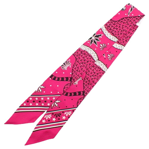 Les Leopards レオパード ツイリー シルク ファッション小物 バッグアクセサリー リボンスカーフ ヒョウ