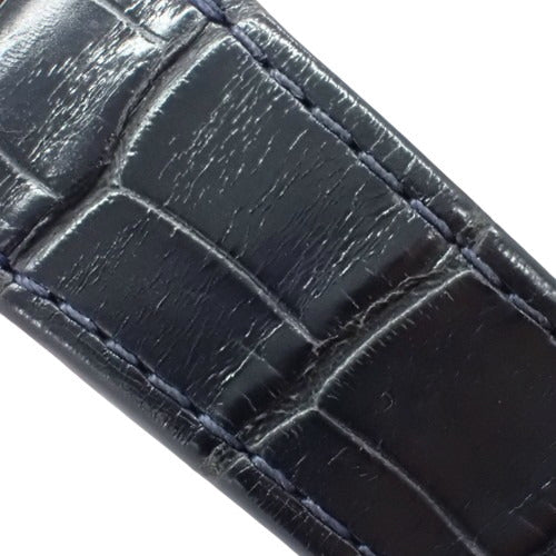 宝格丽（BVLGARI）BB39S Bulgari Bulgari Solo Tempo腕表，精钢/鳄鱼皮表带，自动上链，银色表盘。