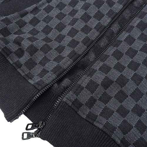 Damier 提花拉链飞行员夹克 2021 大号 Damier 石墨夹克