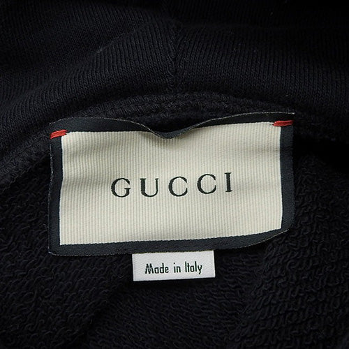 徽标印花连帽连衣裙，M码