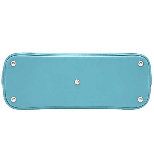 Bolide 27，Epsom 皮革，钯金配件，黑色蓝色，D 形印章