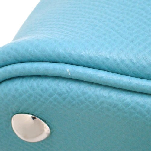 Bolide 27，Epsom 皮革，钯金配件，黑色蓝色，D 形印章